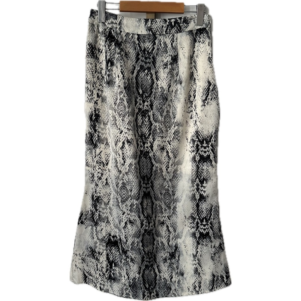 Missguided Snake Print Midi Skirt
